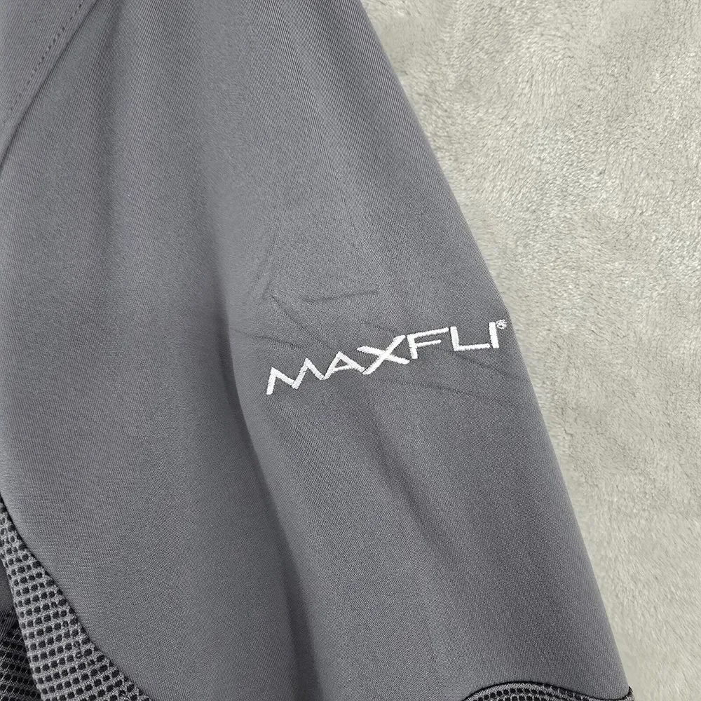 Dunning Golf 1/4 Zip Gray Mens‎ Medium Polyester New